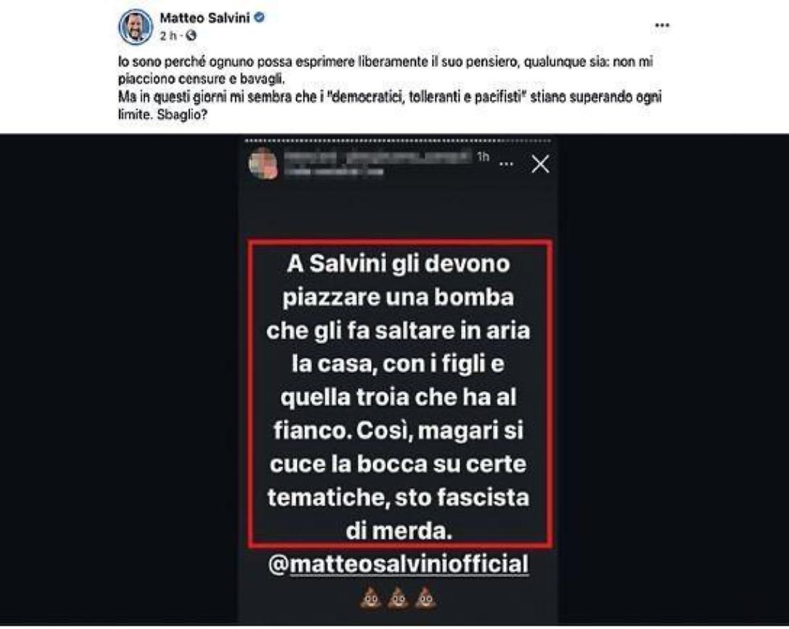 Minacce a Salvini: "Una bomba per fargli saltare la casa". Giovane denunciato
