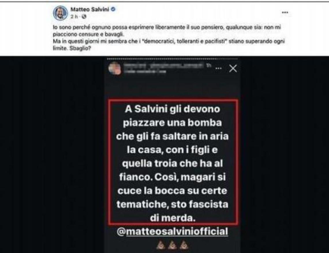 Minacciò Salvini su Instagram: 23enne ciociaro chiede scusa con una lettera