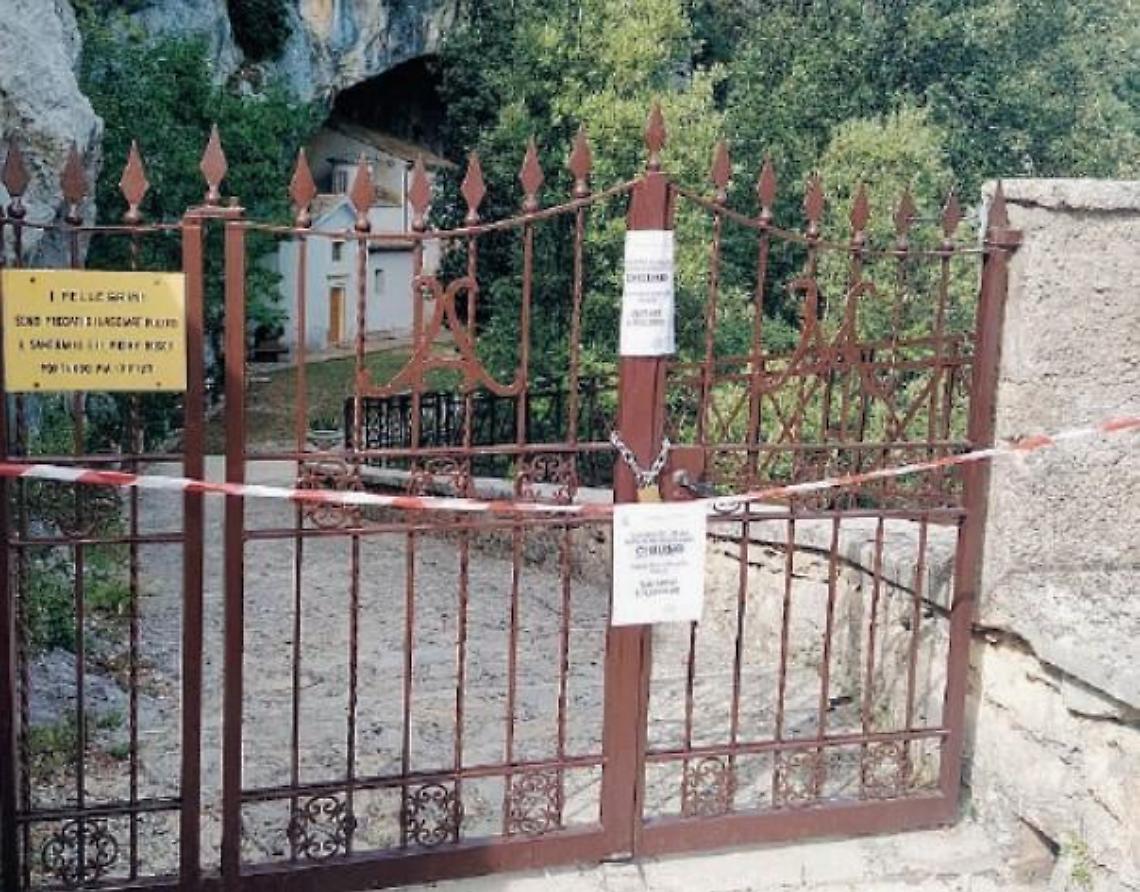 Rischio caduta massi, chiuso il santuario della Madonna delle Cese