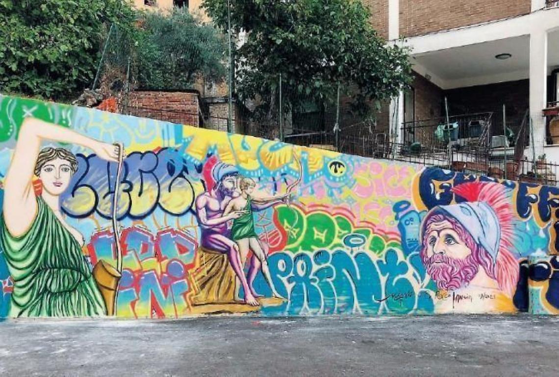 L'arte incontra il mito: terminato il murale a Roccasecca Dei Volsci