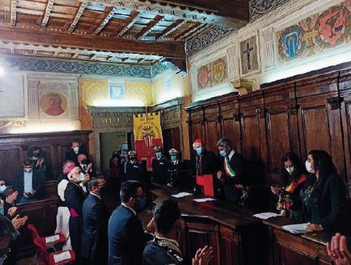 Veroli, il cardinale Matteo Maria Zuppi ha ricevuto la cittadinanza onoraria