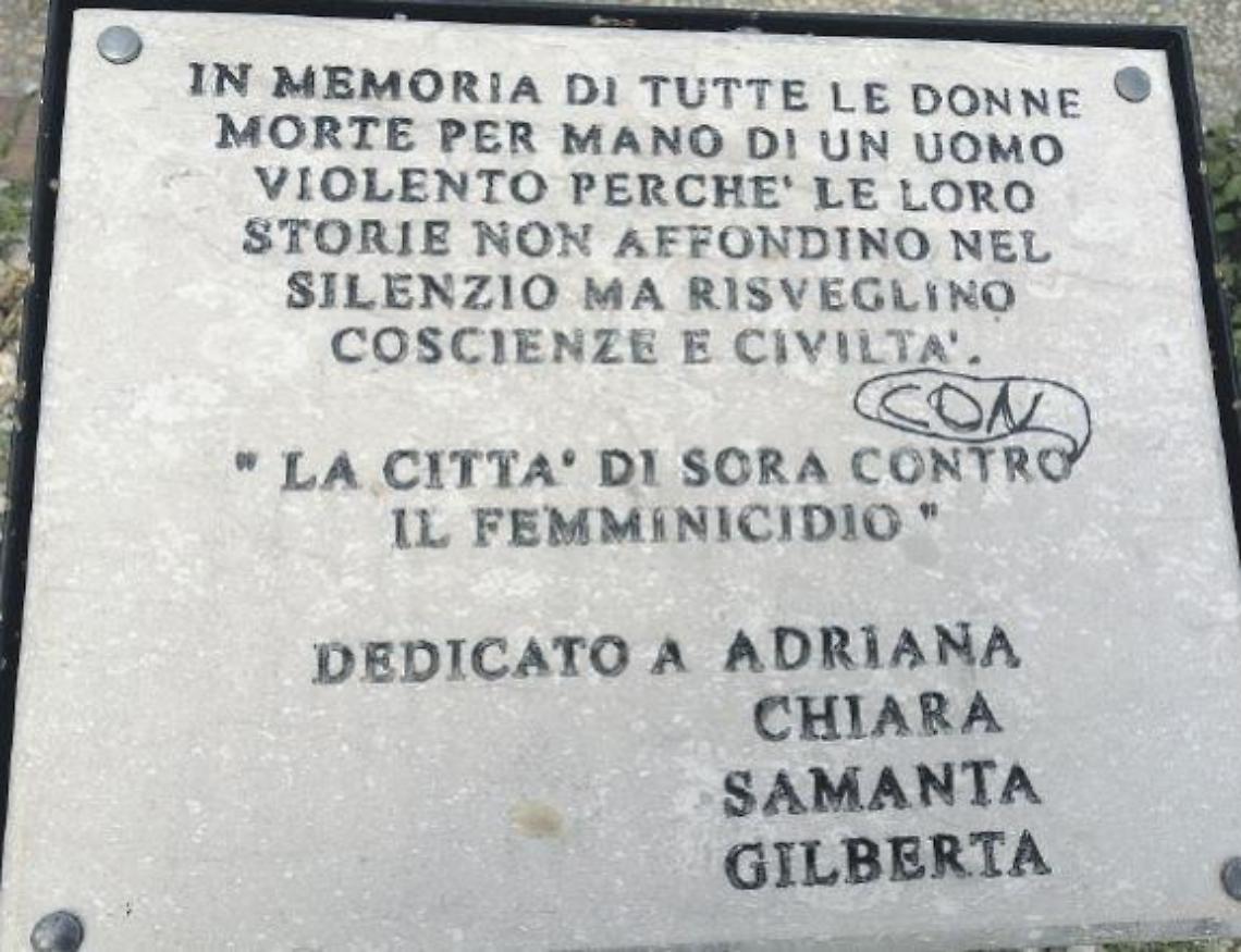 Vittime di violenza e del covid, oltraggiate le lapidi: sdegno per lo spregevole gesto