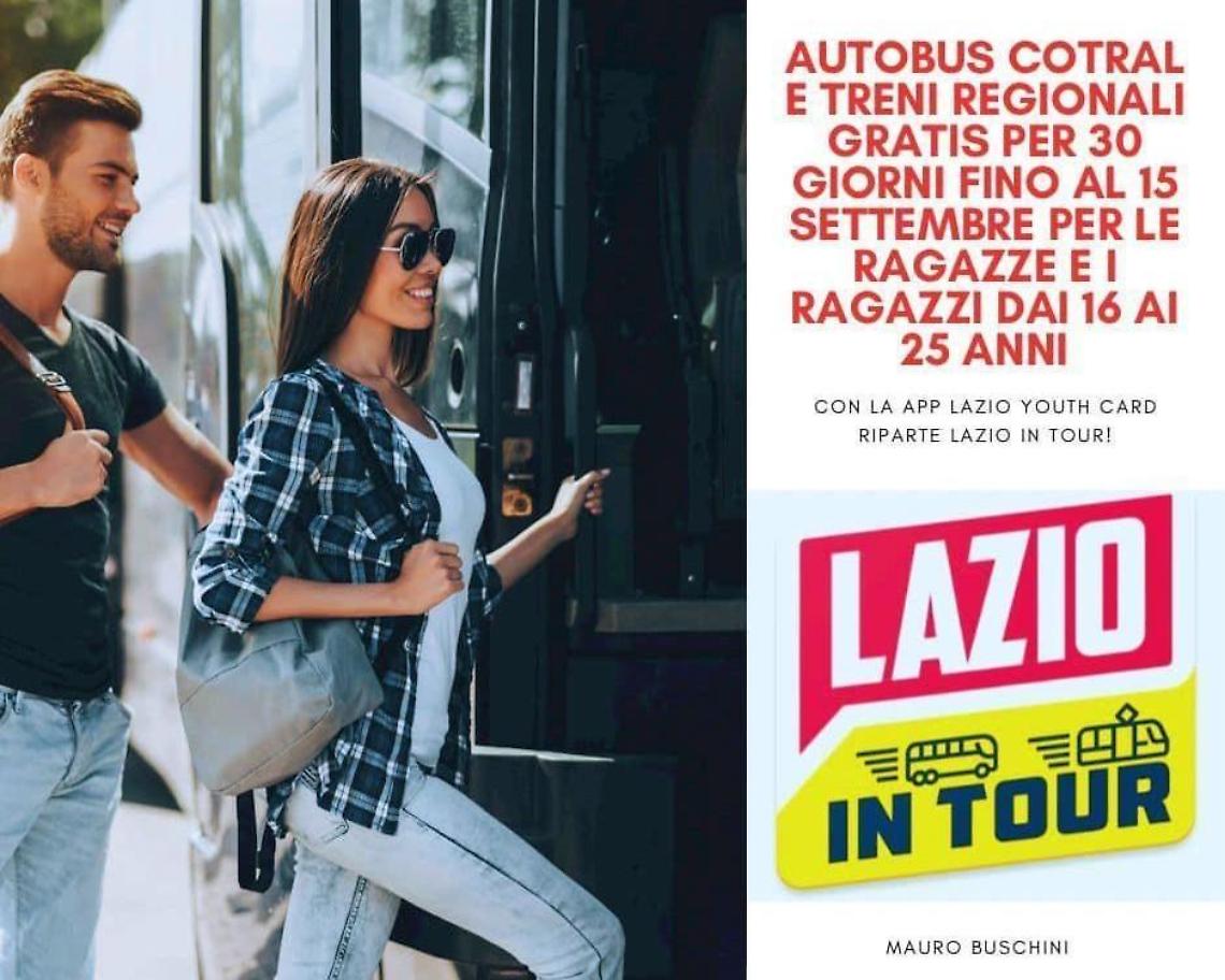Lazio Youth Card, viaggi gratis su bus e treni per i più giovani