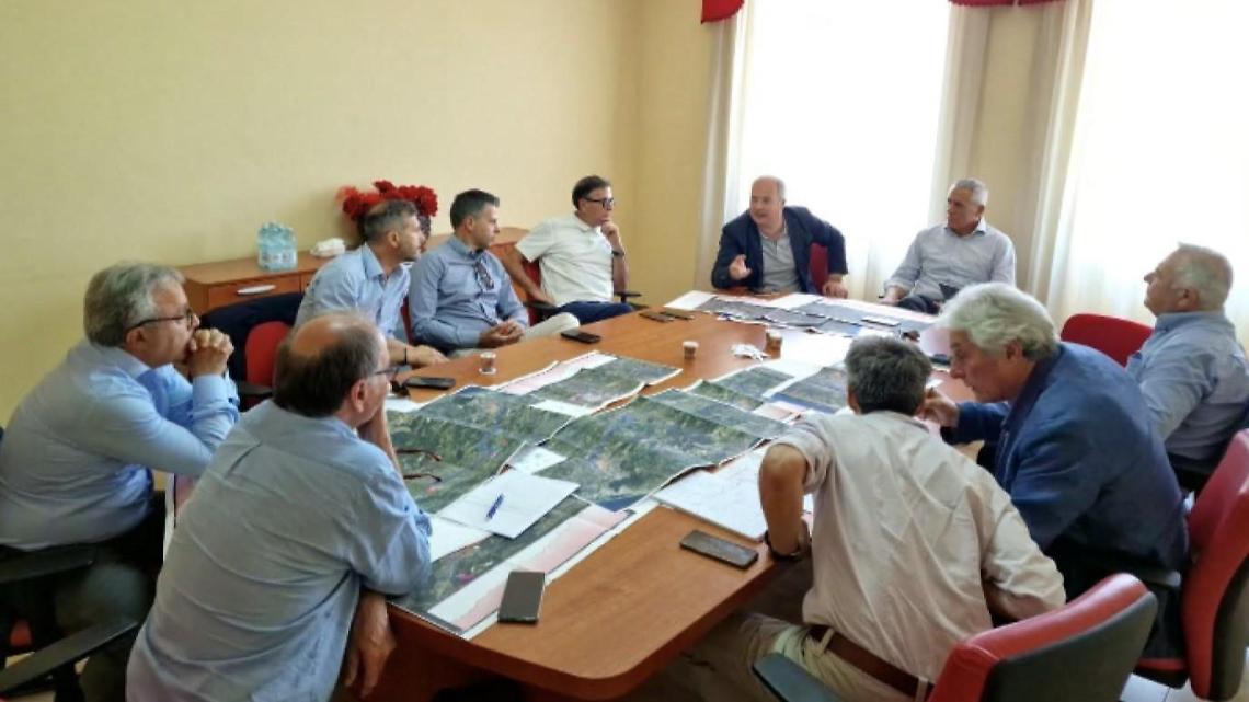 La riunione operativa ieri mattina nel Comune di Piedimonte