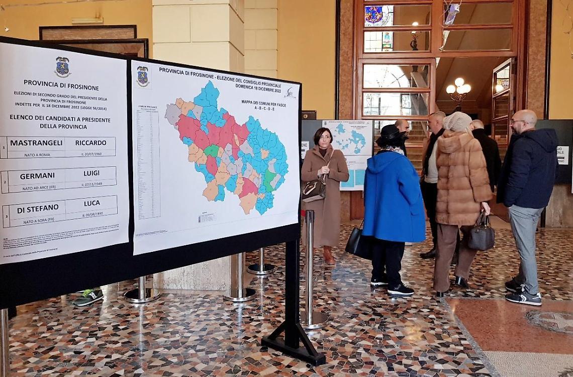Elezioni provinciali, si vota il 22 dicembre