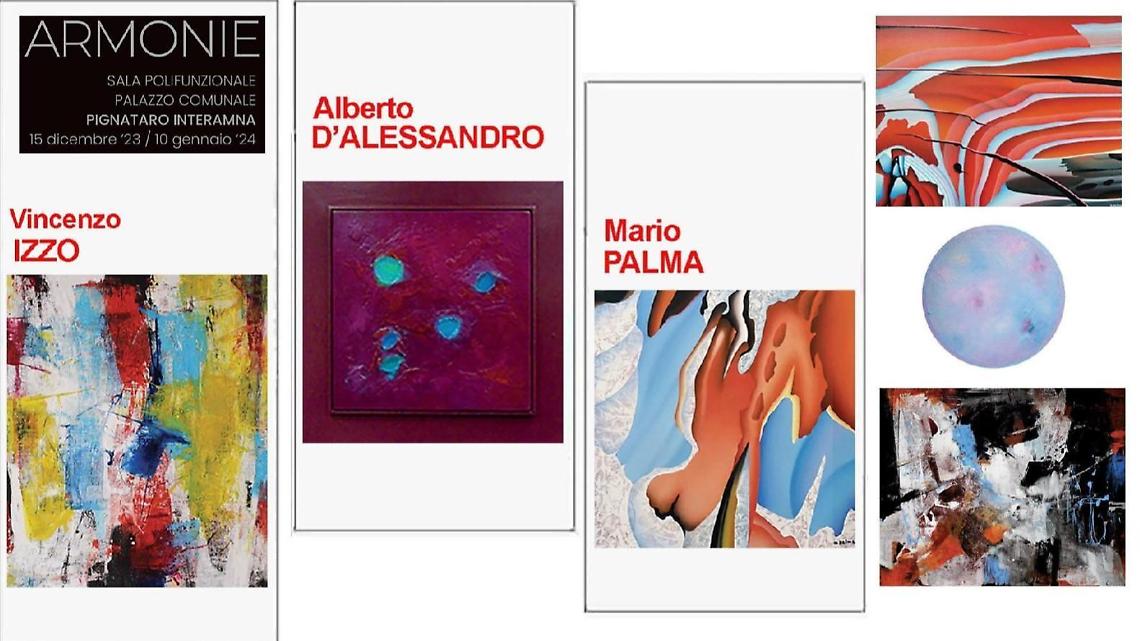 Armonie e cromatismi: la mostra di Alberto D'Alessandro, Mario Palma, e Vincenzo Izzo
