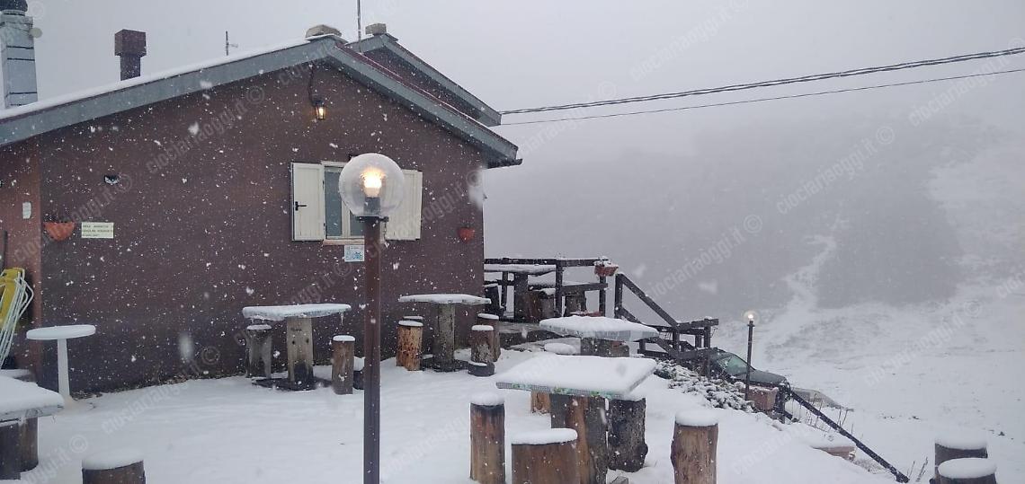 Cade la prima neve del nuovo anno in Ciociaria