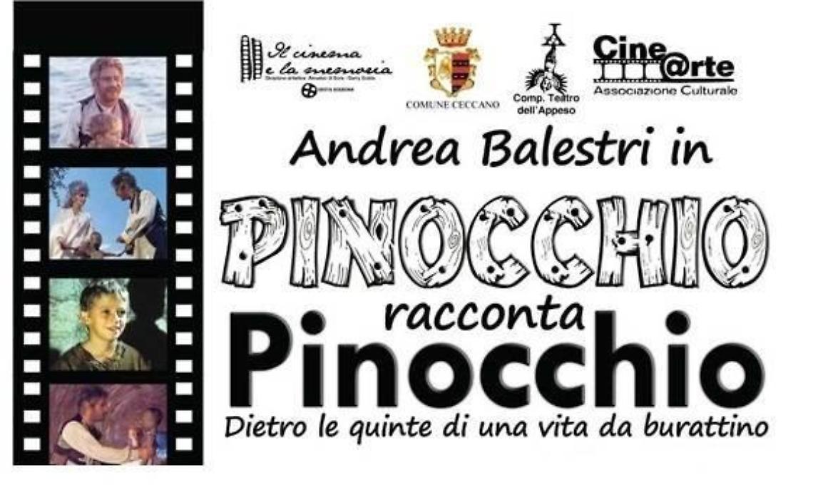 “Pinocchio racconta Pinocchio”: con Andrea Balestri al Teatro Antares di Ceccano il 4 marzo