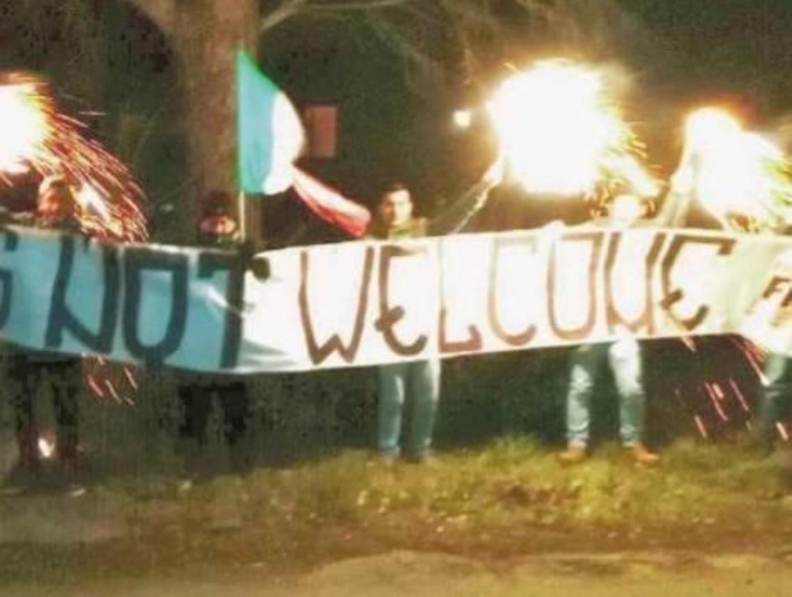 L'azione di protesta messa in campo da Forza Nuova “Terra di Alto Lavoro” nei mesi scorsi a Cassino