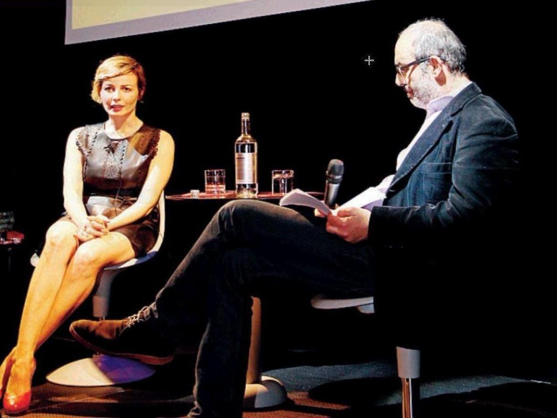 L'attrice Violante Placido intervistata dal prof. Bruno Di Marino (foto Massimo Scaccia)