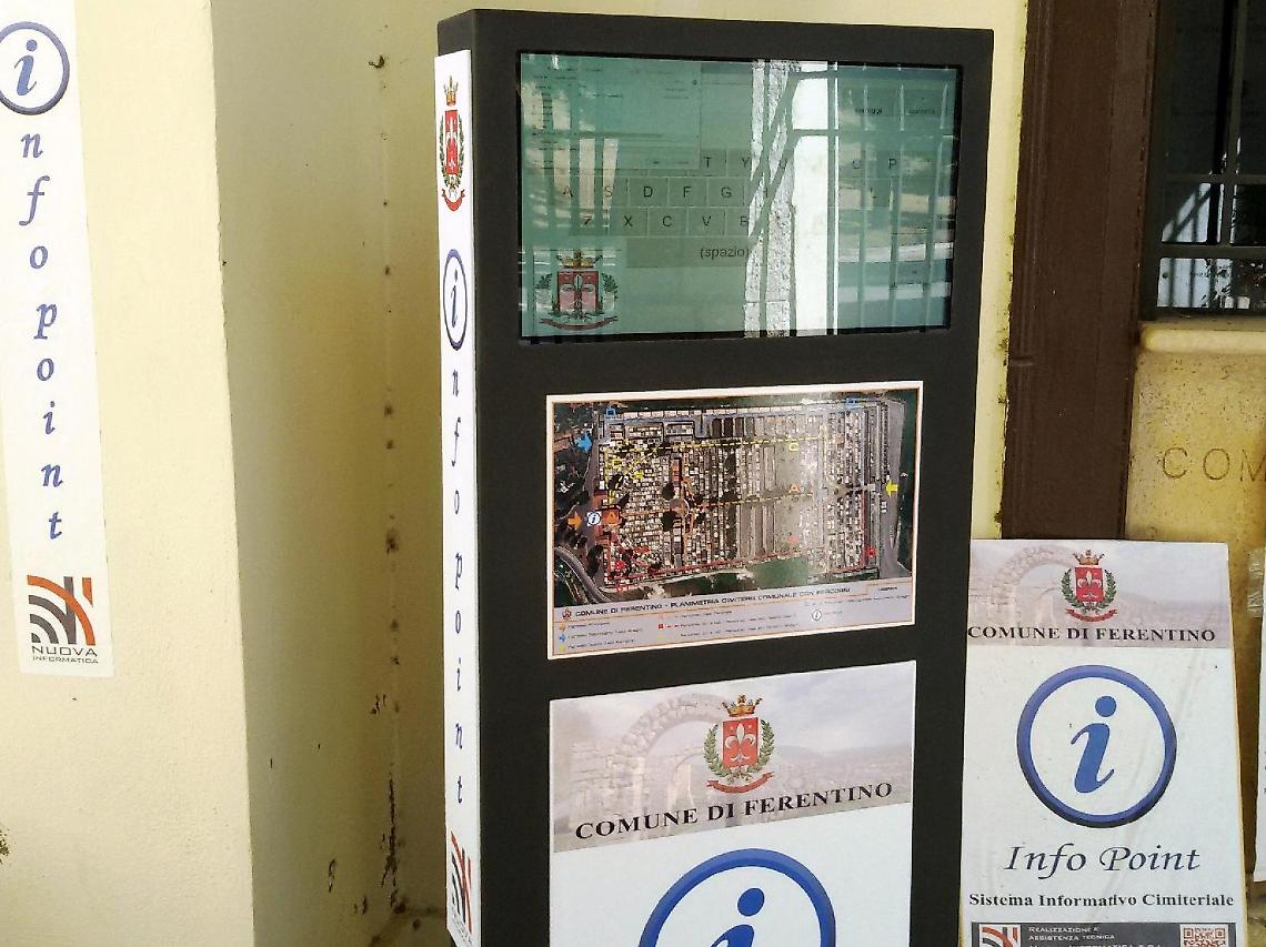 Ferentino, infopoint al cimitero: tutti i defunti a portata di clic