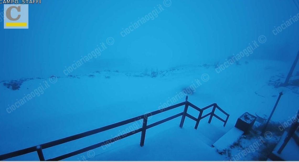 Neve in Ciociaria: crolla la temperatura, i primi fiocchi caduti nella notte
