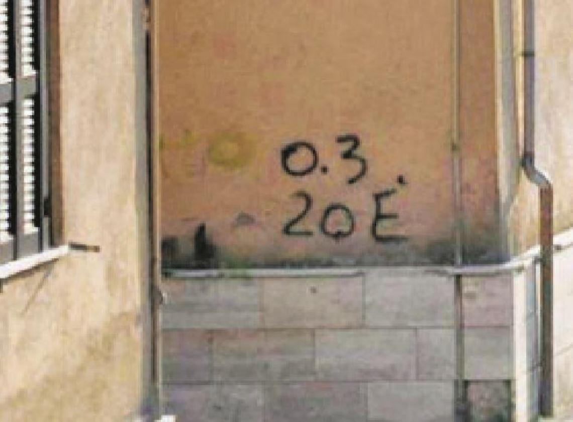 Frosinone: spaccio, via Bellini come Scampia. I prezzi sui muri delle case