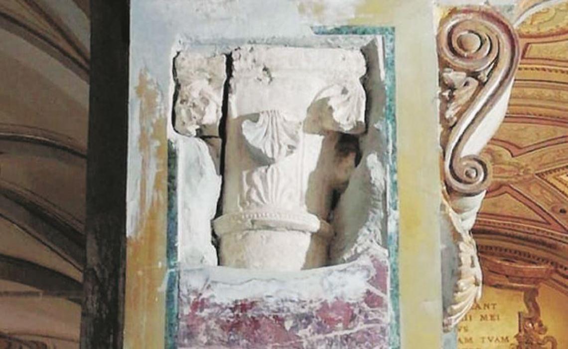 Un nuovo tesoro a Santa Salome: emerge una colonna dell'antica basilica