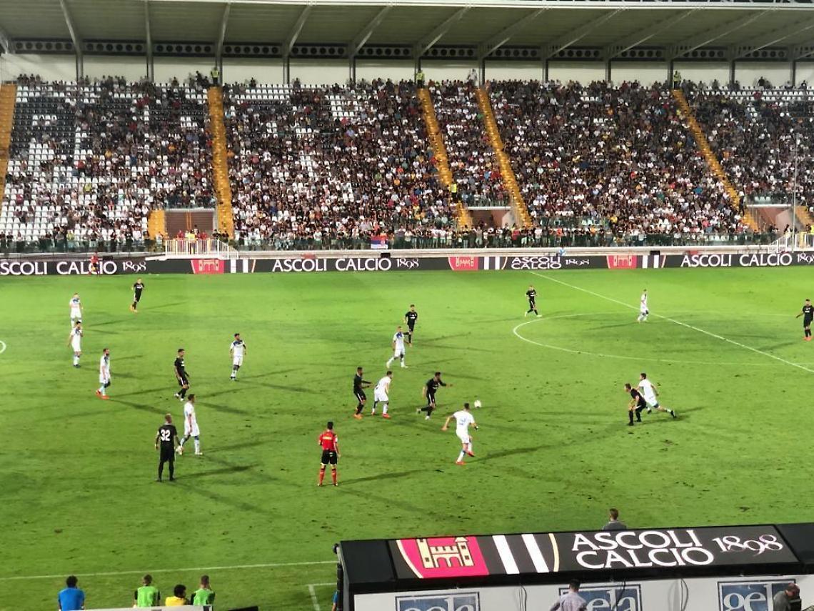 Frosinone in vantaggio ad Ascoli per 1-0. Rete siglata da Ciano