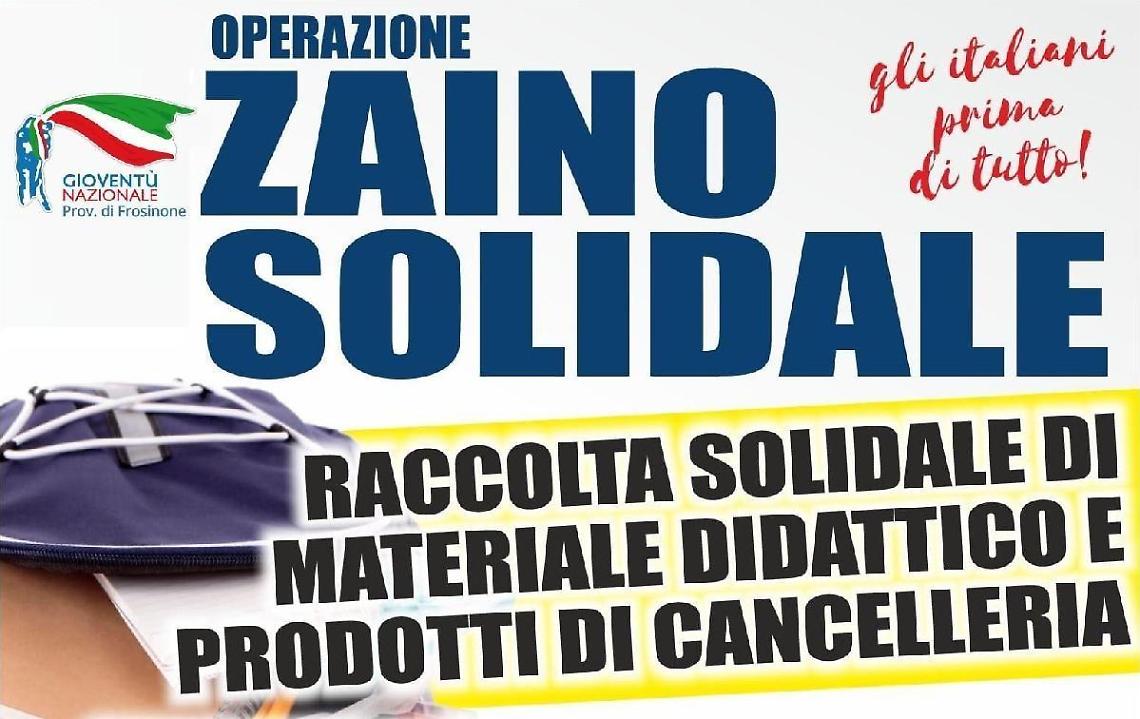 "Zaino solidale": l'iniziativa per le famiglie in difficoltà arriva in Ciociaria