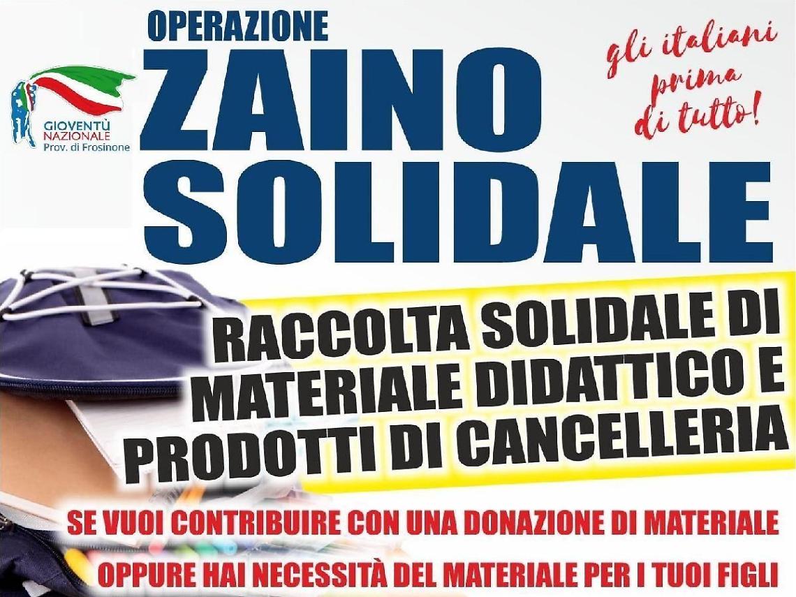 Solidarietà, a Sora torna lo 'zaino solidale': ecco l'appuntamento