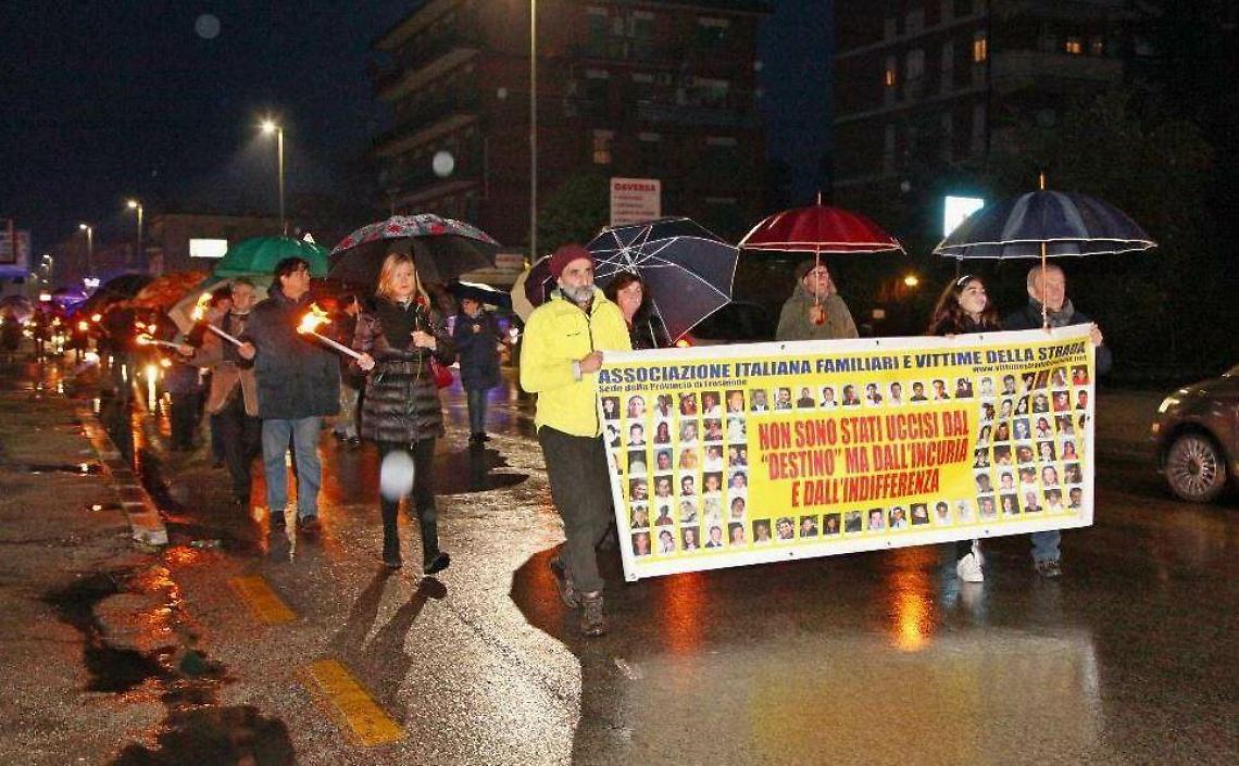 Fiaccole sulla Monti Lepini per le vittime della strada