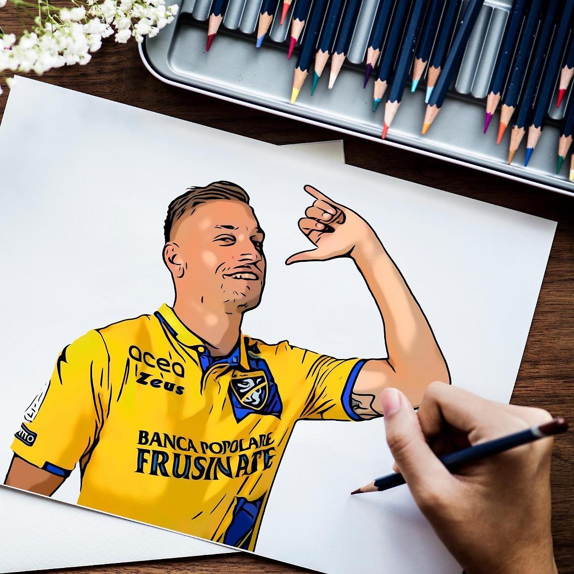 La passione per il Frosinone Calcio diventa arte: nasce #disegnodaleoni!
