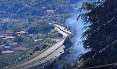 Ciociaria nella morsa degli incendi. Vigili del fuoco in azione