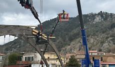 Domani la rimozione del ponte Cristini