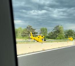 Grave incidente in autostrada. Due eliambulanze sul posto