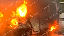 Il pulmino della Polisportiva Sgurgola prende fuoco