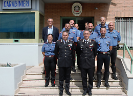 Il colonnello Gabriele Mattioli in visita alla Compagnia 