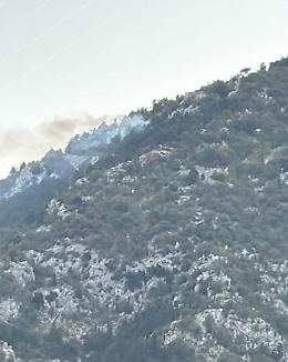 Incendio in montagna provocato da un fulmine 