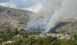 Vasto incendio tra Vicalvi e Alvito