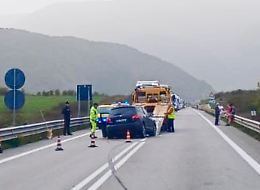 Incidente sulla superstrada. Traffico in tilt