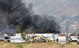 Ancora fiamme alte a un passo da Nocione