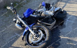 Fuori strada con la moto. Uomo in ospedale