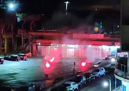 Tifosi del Cassino invadono il centro con petardi e fumogeni