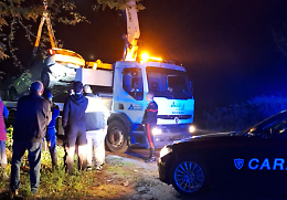 Auto si ribalta e finisce in un canale. Feriti cinque giovani