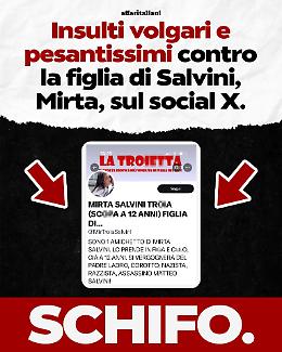 La figlia di Matteo Salvini nel mirino degli insulti social 
