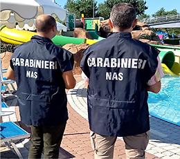 Una piscina chiusa e due attività sanzionate. I Nas sequestrano 700 kg di alimenti