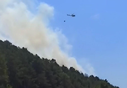 Fiamme nella Valle di Comino: chiusa la strada regionale 666