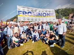 Pontida, folta rappresentanza della Lega di Frosinone