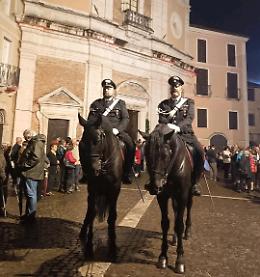 Pattuglia di carabinieri a cavallo in occasione di San Marco Galileo 