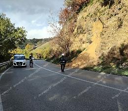 Movimento franoso: la parete rocciosa cede a "Scannacapre"