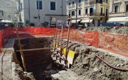 Sora, sotto piazza Palestro riemerge un tempio romano 