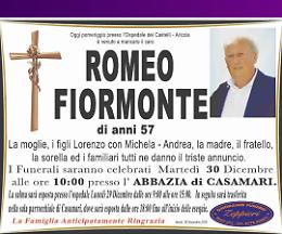 Il paese piange Romeo Fiormonte
