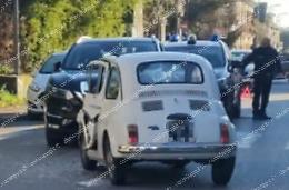 Incidente in via Campidoglio: traffico rallentato per due ore