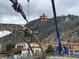Domani la rimozione del ponte Cristini