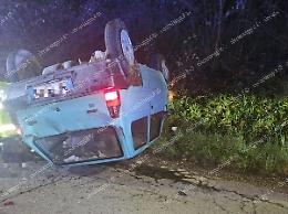 Si ribalta con l'auto: giovane di 24 anni trasportato a Roma 