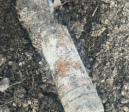 Ordigno bellico inesploso ritrovato in un campo