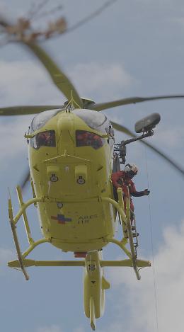 Esercitazioni dell'elisoccorso di ARES118 a Collepardo