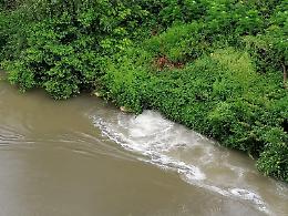 Fiume Sacco, schiuma grigia ai piedi della cascata: tornano i killer ambientali