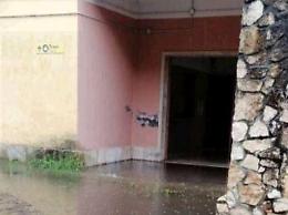 Arpino, dopo il nubifragio la stazione si trasforma in una piscina